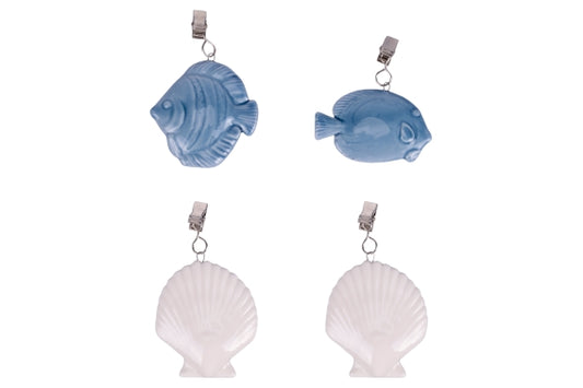 TABLECLOTH WEIGHTS SET 4 PCS ASSORTED WHITE/BLUE - 5921058
