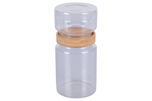 HIGH BOROSILICATED GLASS JARS / BAMBOO LID - 5921299