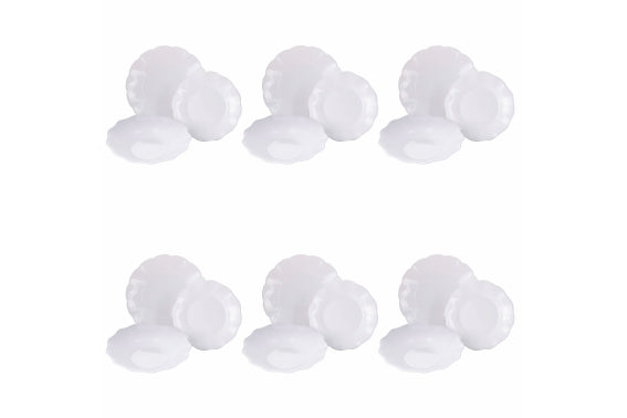 DINNER SET 18 PCS OPAL / SCALLOPED A - 5921323