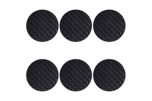 HORECA SET 6 BLACK WOVEN COASTERS D10CM - 5921715