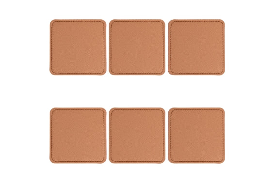 HORECA SET 6 LEATHER EFFECT COASTERS 10X10CM - 5921717