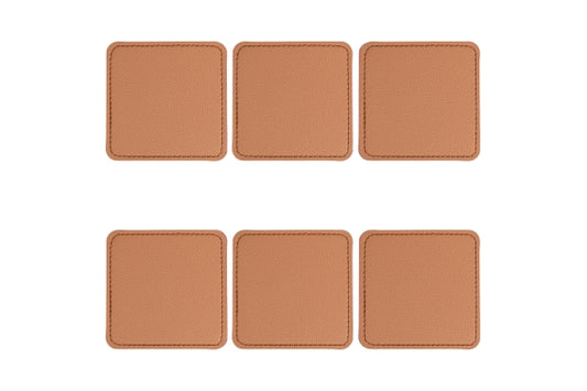 HORECA SET 6 COASTER BROWN 10X10CM - 5921717