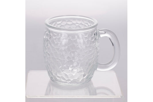 HAMMERED GLASS CUP 350 ML TRANSPARENT - 5921734