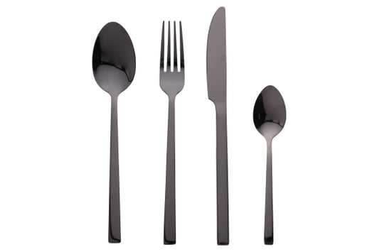 LEXINGTON CUTLERY SET 24 PCS BLACK SHINY - 5921807