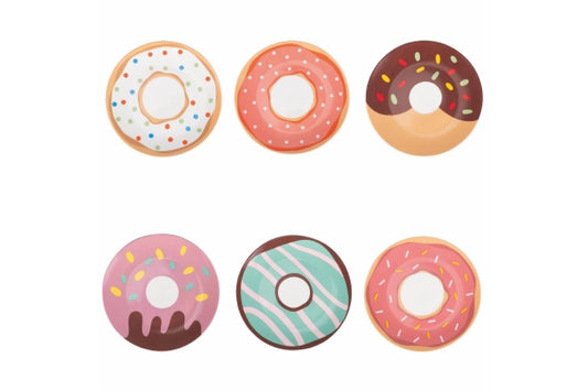 6 dessert plates  DONUTS  porcelain set 5921917