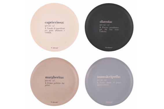 VICTIONARY PIZZA PLATE 33 CM 4 ASS - 5922285