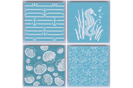 SET 4 COASTERS 4 ASS / TOURQUOISE - 5922315