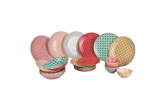 CONFUSION IN COLORS DINNER SET 24PCS - 5922462