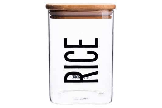 BIGISMORE GLASS/BAMBOO JAR RICE 1L - 5922642