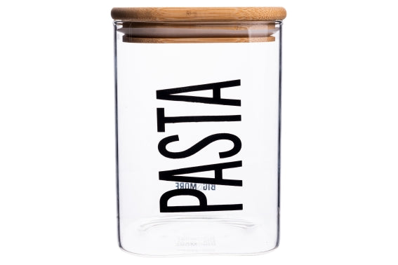 BIGISMORE GLASS/BAMBOO JAR PASTA 1L - 5922643