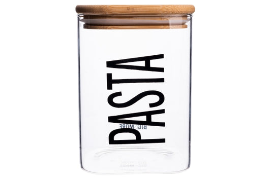 BIGISMORE GLASS/BAMBOO JAR PASTA 1L - 5922643