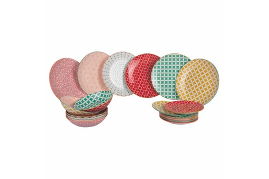 CONFUSION IN COLORS DINNER SET 18 PCS - 5922826
