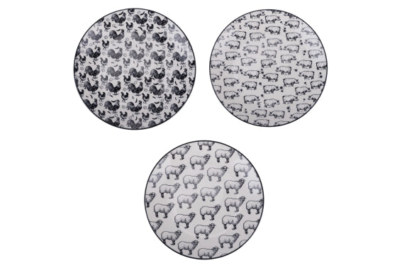 FARM FRUIT PLATE 3 ASS PATTERN - 5922895