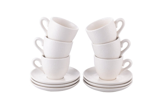 HORECA SET OF 6 COFFEE CUPS / SAUCER WHITE - 5923151