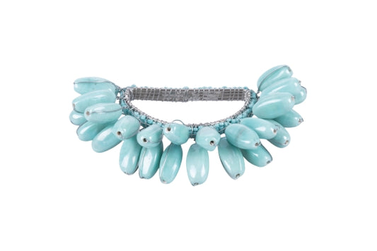 RING HOLDER LIGHT BLUE NAPKINS /26 PEARLS -  5923215