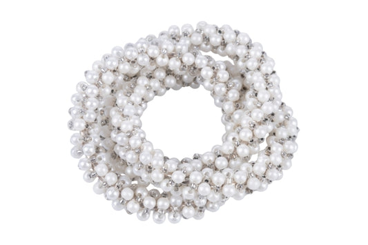 SILVER/PEARL NAPKIN RING HOLDER 3 RINGS - 5923220