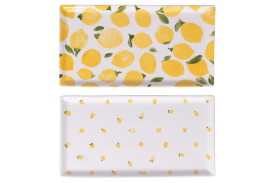 MORE AMOR PLATE 2 ASS 31.5X16.5CM LEMONS - 5923280