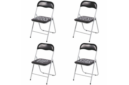BIGISMORE FOLDING CHAIR BLACK COLOR 4 ASS - 5923328