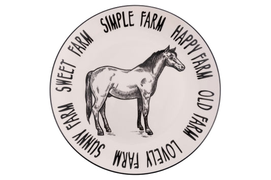 FARM DINNER PLATE HORSE - 5923356
