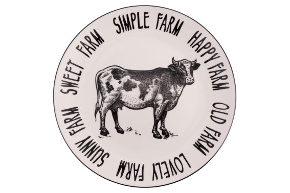 FARM DINNER PLATE COW - 5923357