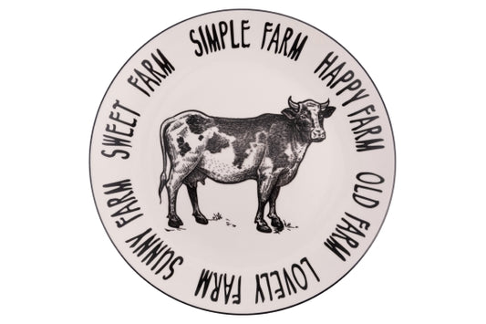 FARM DINNER PLATE COW - 5923357