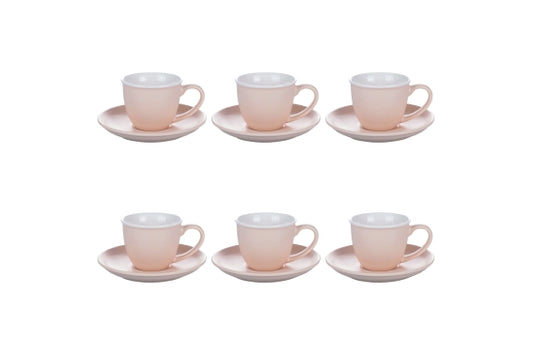 SHAPE SET 6 CUPS 100ML W/ SAUCER OH SANDY! - 5923485