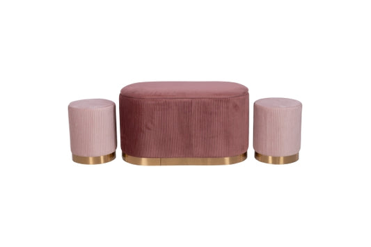 PROVENCE SET 3/ 2 OTTOMANS 28X28 1 LARGE CONTAINER - 5923620