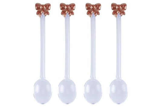 GLASS SET 4 TEASPOONS FLAKES MOCHA MOUSSE - 5923830