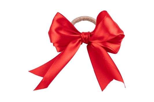XMAS FIOCCHI NAPKIN RING RED SHINY BOW - 5923968