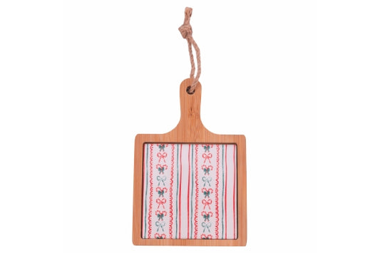 XMAS FIOCCHI CUTTING BOARD 16.9x12.9 CERAM/BAMBOO - 5924197