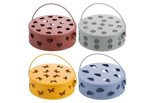 MOSQUITO COIL HOLDER W/LID 14X5CM 4ASS -  5924230