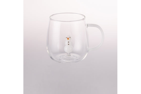 XMAS MUG BOROSILICATE SNOWMAN 3D 450ML - 5924293