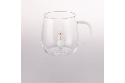 XMAS MUG BOROSILICATE SNOWMAN 3D 450ML - 5924293