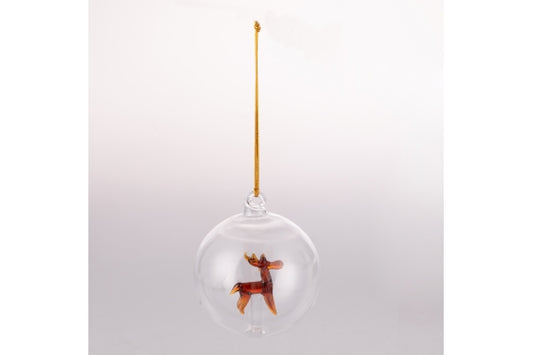 XMAS REINDEER BALL BOROSILICATE - 5924295