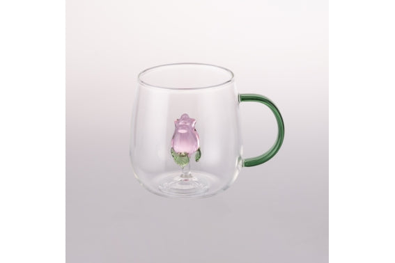 BOROSILICATE MUG FLOWER 3D 450ML - 5924296