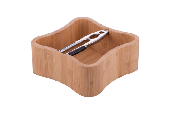 WOODY BAMBOO WALNUT BOWL 20x20 W/NUTCRACKER - 5924519