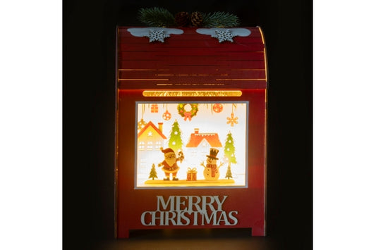 XMAS WOODEN VILLAGE WITH LED H 30 CM - 5924566
