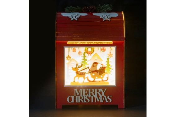 XMAS WOODEN VILLAGE WITH LED H 30 CM - 5924567