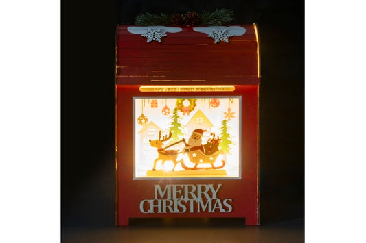 XMAS WOODEN VILLAGE WITH LED H 30 CM - 5924567
