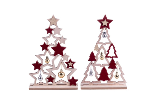 NATALE CHIC VELVET TREE H 30 CM 2 ASS - 5924573