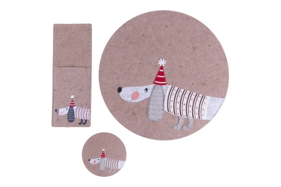 NATALOTTO SET 3 PCS DACHSHUND TABLE A - 5924588