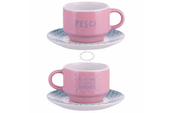 MORE AMOR PESCI CUP SET 100ML W/ SAUCER - 5924649