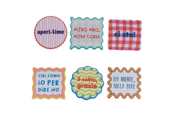 MORE AMOR SET 6 COASTERS D.10.5 CM - 5925029
