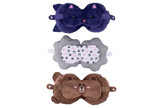 NECK PILLOW+MASK 2IN1 3ASS - 5925092
