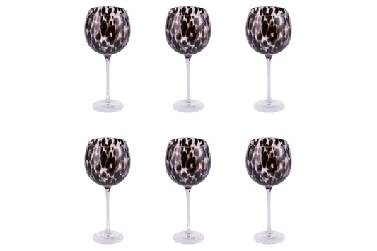 JAMILA SET 6 COCKTAIL GLASSES 515ML TRANSP.BLACK - 5925103