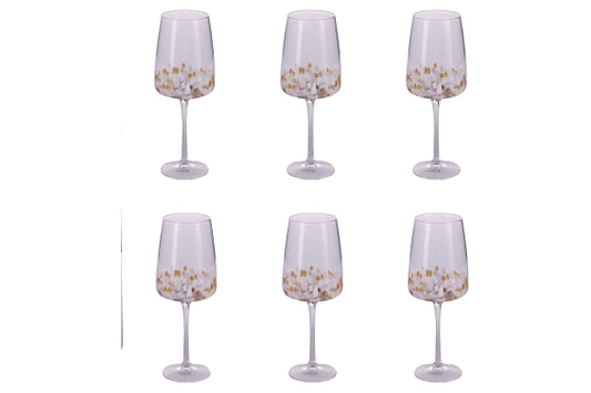 LILIA GOLD SET OF 6 WHITE WINE GOBLETS 500ML - 5925104