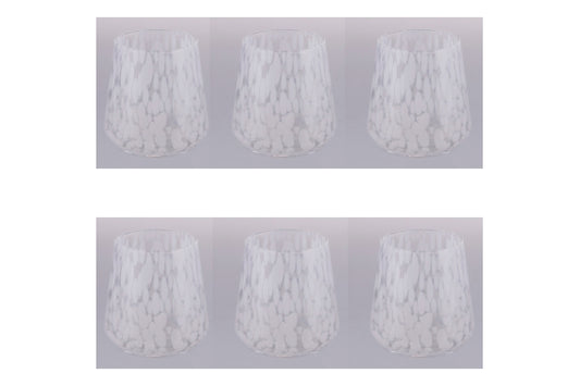 CANDY SET 6 WHITE WATER GLASSES 410ML - 5925327