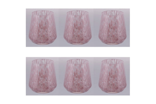CANDY SET OF 6 PINK WATER GLASSES 410ML - 5925330