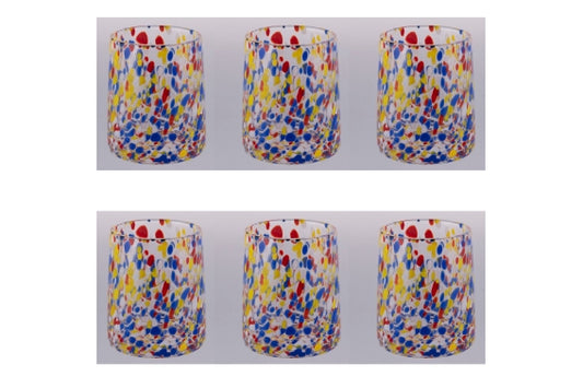 CANDY COLOR SET 6 WATER GLASSES 370ML - 5925442