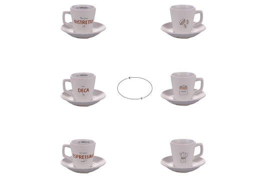 NEW TRAVISATE CUP W/ SAUCER SET 100 ML - 5925700
